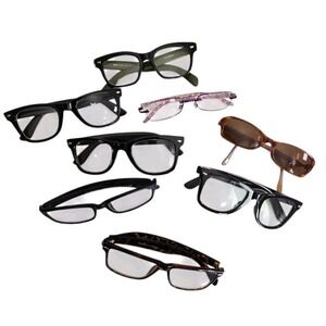 Lot of 8 Assorted Brands Models Eyeglasses Reading Glasses Frames 2.50 and‎ 1.75